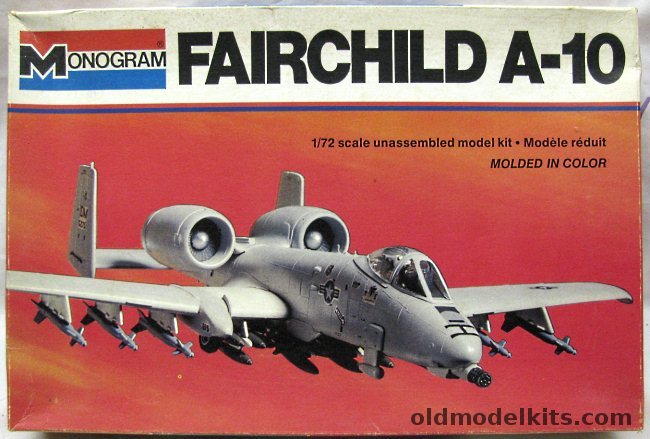 Monogram 1/72 Fairchild A-10A Thunderbolt II Warthog, 5405 plastic model kit